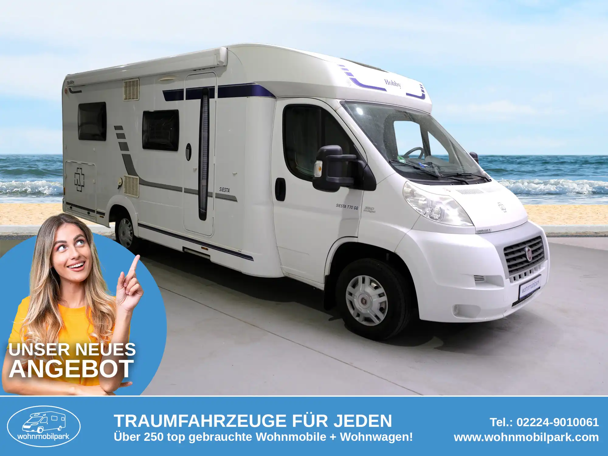 HOBBY Siesta T 70 GQ Teilintegrierter gebraucht kaufen in Bad Honnef